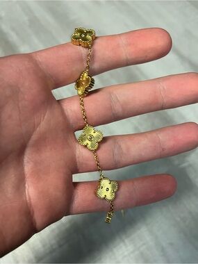 4 Clover Leaf Gold Bracelet - VCA Inspired